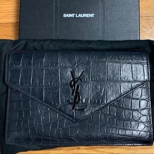 COPY - Saint Laurent Croc Embossed Crossbody
